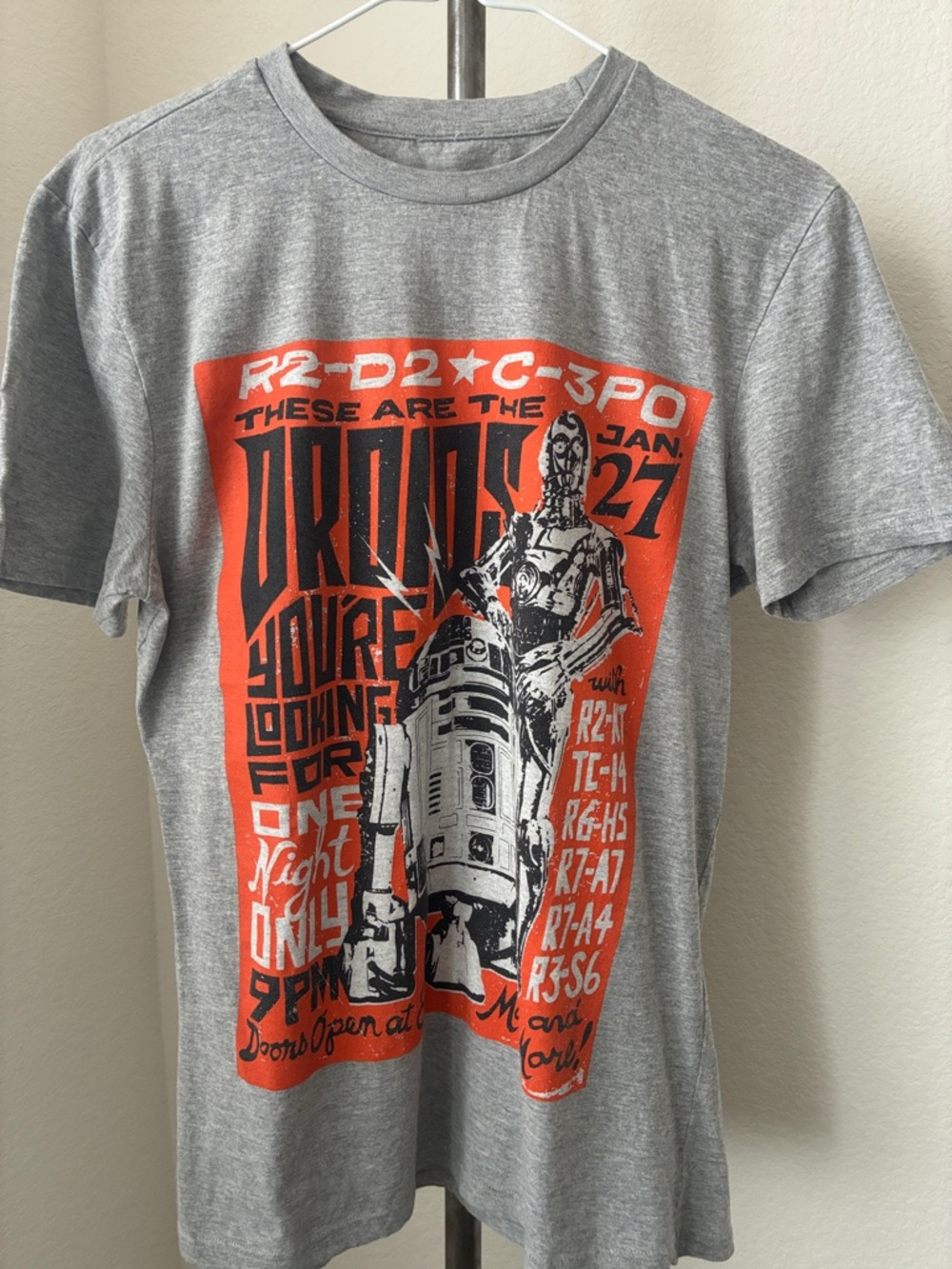 The Druids You're Looking For Star Wars T Shirt Sz S Worn 1x R2-D2 C-3PO May 4th